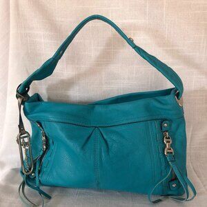 B Makowski Turquoise leather handbag purse - P01Mak Pre-owned